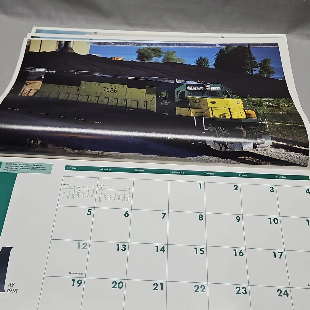 1991 Chicago And North Western System Railroad Calendar 